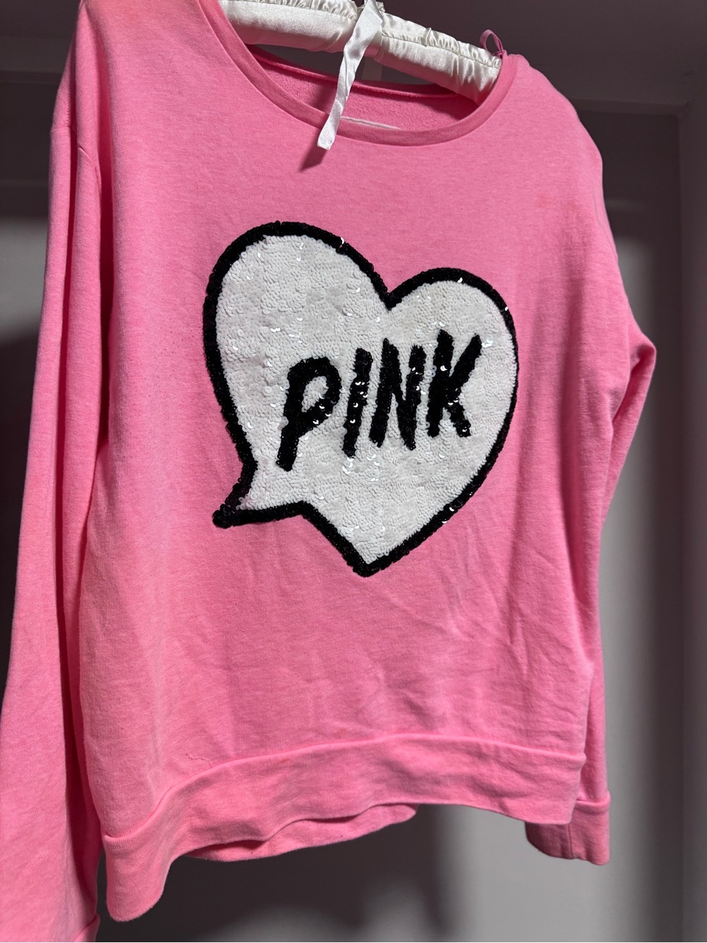 PINK Victoria's Secret Bright Pink Logo Pullover
